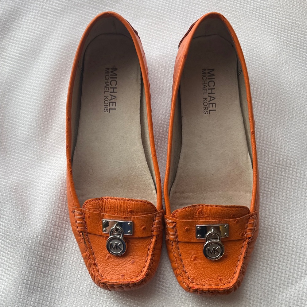 Michael Kors Bright Orange Loafers